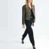 Jacke mit Leopardenmuster und Knöpfen Jacke mit Leopardenmuster und Knöpfen