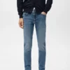 Jan Slim-Fit-Jeans in mittelblauer Waschung
