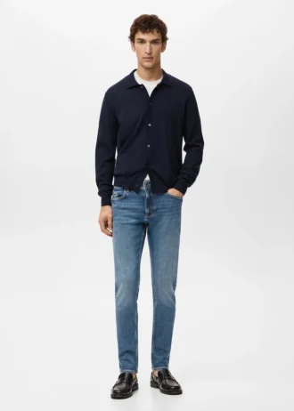 Jan Slim-Fit-Jeans in mittelblauer Waschung