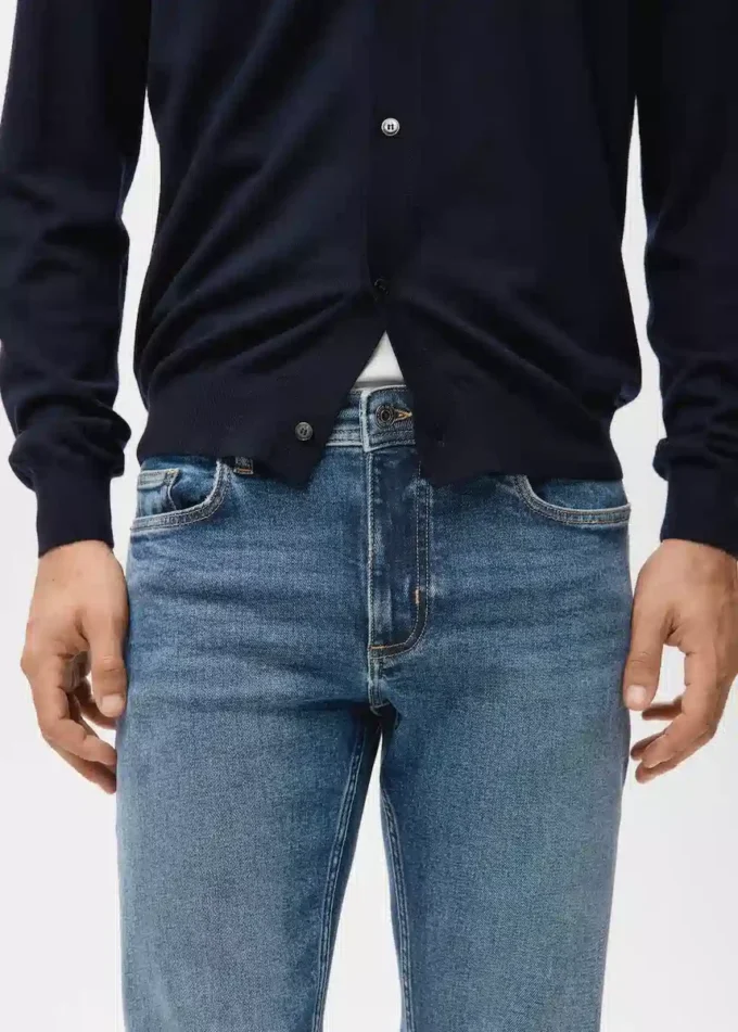 Jan Slim-Fit-Jeans in mittelblauer Waschung