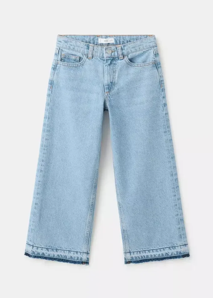 Jeans-Culotte mit mittlerer Leibhöhe und hohem Tragekomfort