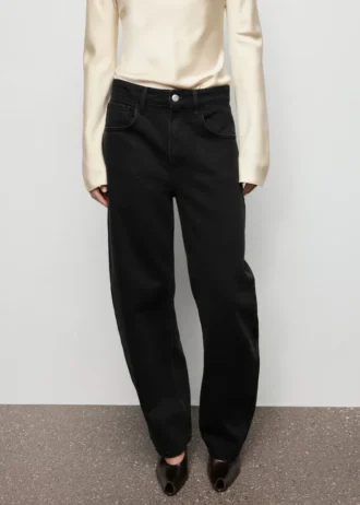Jeans mit hoher Taille und geradem Schnitt