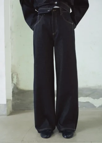 Jeans mit hoher Taille und geradem Schnitt