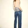 Jeans mit niedriger Leibhöhe und ausgestelltem Bein