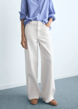 Jeans mit niedriger Leibhöhe und weitem Bein