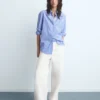 Jeans mit niedriger Leibhöhe und weitem Bein