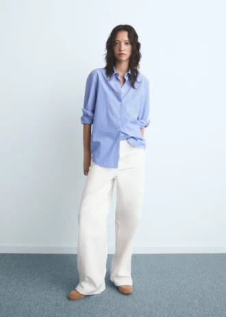 Jeans mit niedriger Leibhöhe und weitem Bein