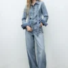Jeanshemd mit Schleife Jeanshemd mit Schleife