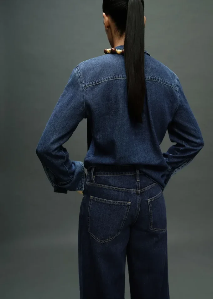 Jeanshemd mit Schleife Jeanshemd mit Schleife