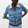 Jeansjacke mit Cordkragen Jeansjacke mit Cordkragen