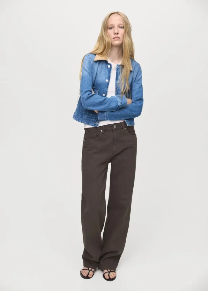 Jeansjacke mit Cordkragen Jeansjacke mit Cordkragen