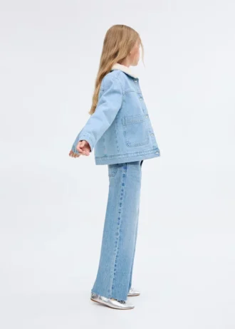 Jeansjacke mit Fellfutter