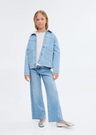 Jeansjacke mit Fellfutter
