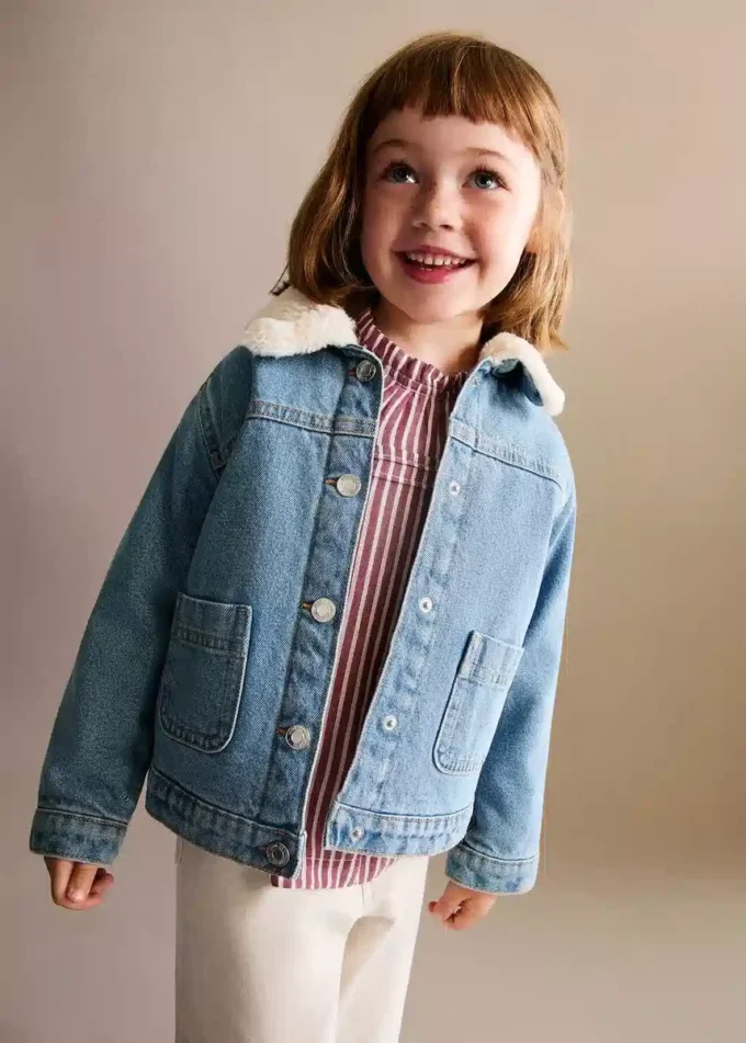 Jeansjacke mit Felloptik Jeansjacke mit Felloptik
