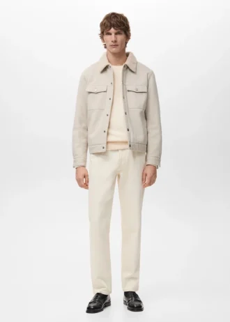 Jeansjacke mit Fleecefutter