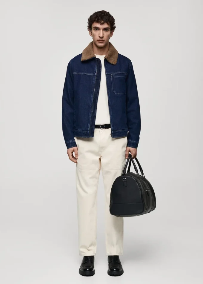 Jeansjacke mit Lammfellfutter Jeansjacke mit Lammfellfutter