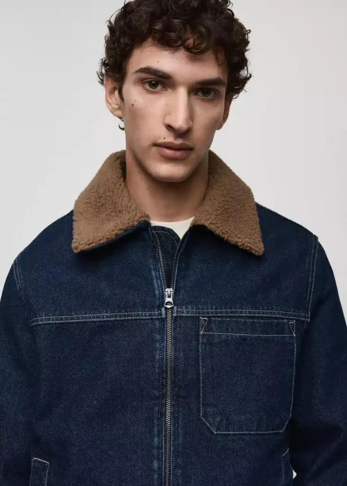 Jeansjacke mit Lammfellfutter Jeansjacke mit Lammfellfutter