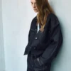Jeansjacke mit Ziernähten Jeansjacke mit Ziernähten