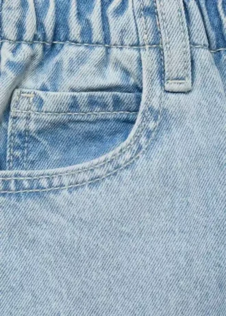 Jeansrock mit Paperbag-Bund