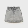 Jeansrock mit Paperbag-Bund