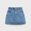 Jeansrock mit Paperbag-Bund