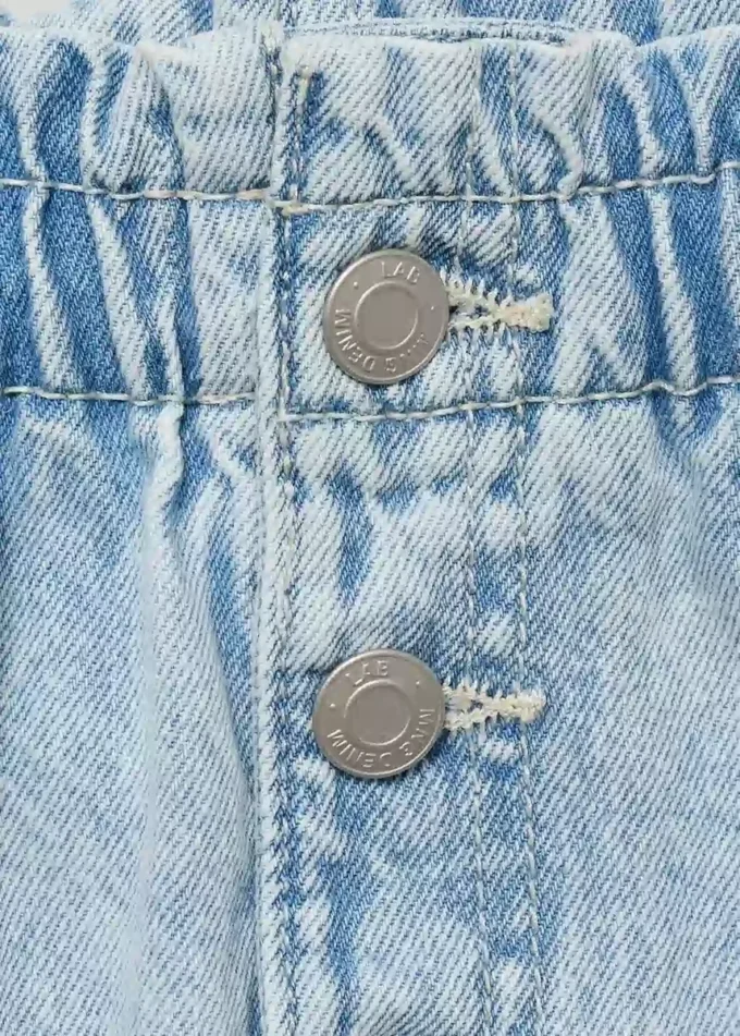 Jeansrock mit Paperbag-Bund