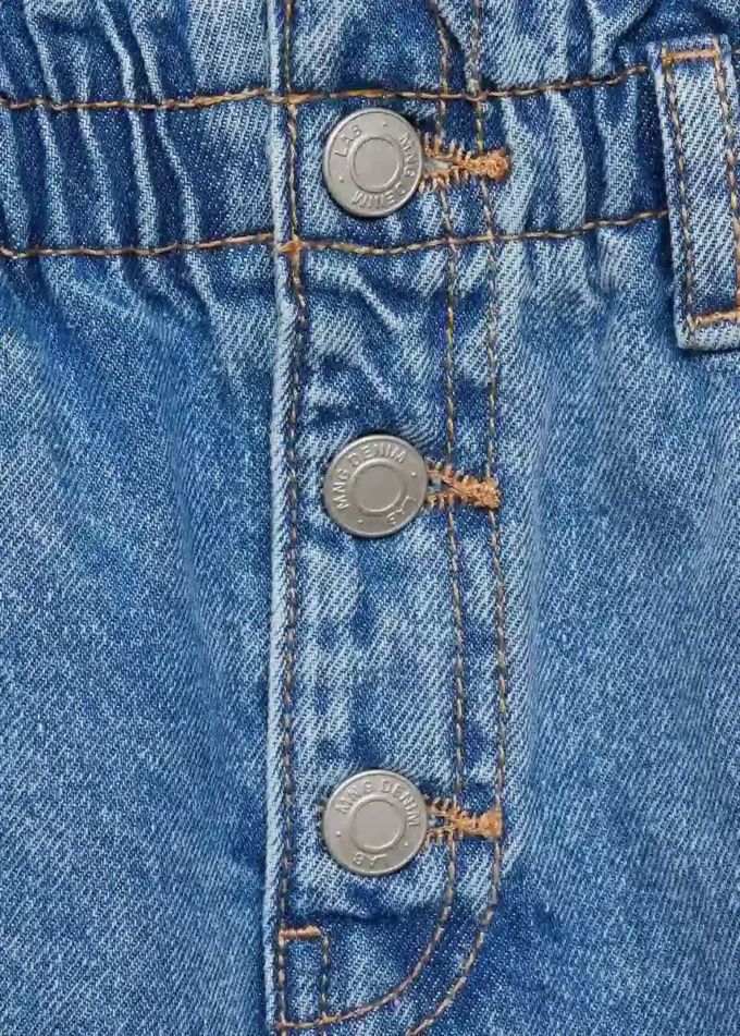 Jeansrock mit Paperbag-Bund
