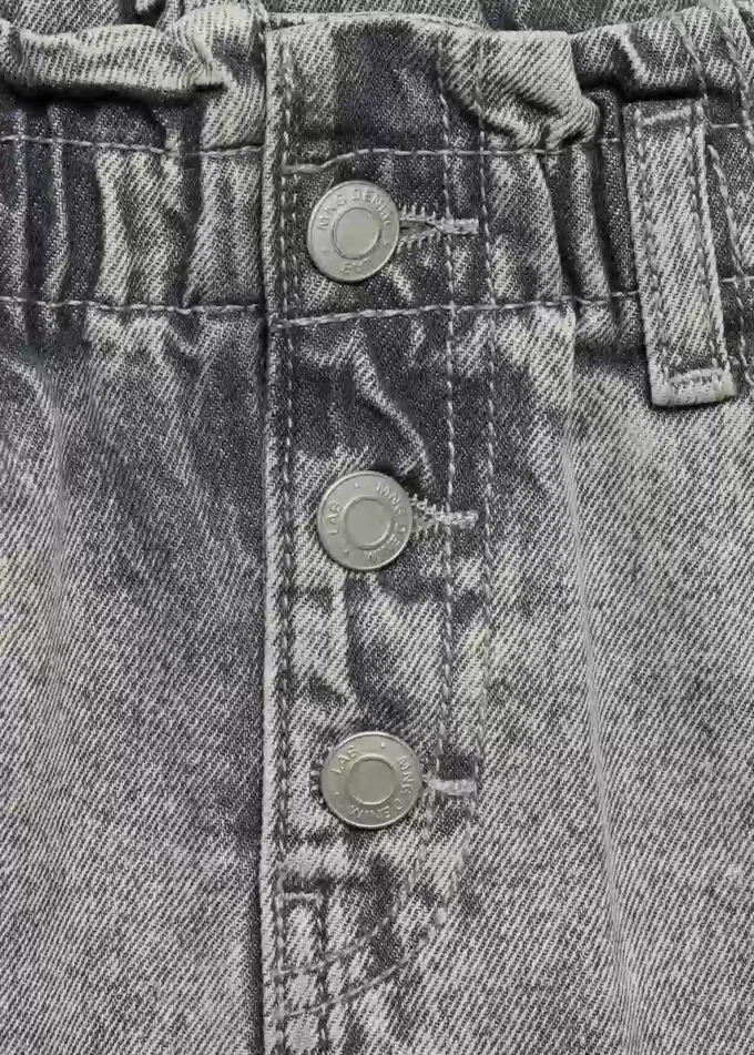 Jeansrock mit Paperbag-Bund
