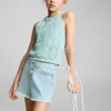 Jeansshorts mit ausgefranstem Saum