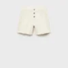 Jeansshorts mit ausgefranstem Saum