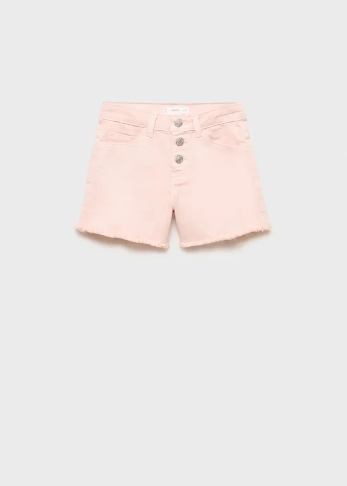 Jeansshorts mit ausgefranstem Saum