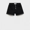 Jeansshorts mit ausgefranstem Saum