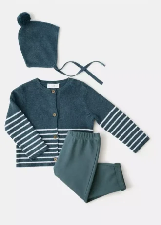 Gestreifter Strickcardigan