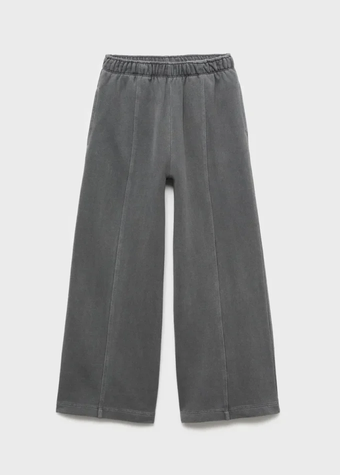 Jogginghose mit weitem Bein und Nahtdetails Jogginghose mit weitem Bein und Nahtdetails
