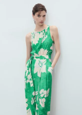 Jumpsuit mit bedrucktem Gürtel