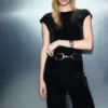 Jumpsuit mit Samtgürtel Jumpsuit mit Samtgürtel