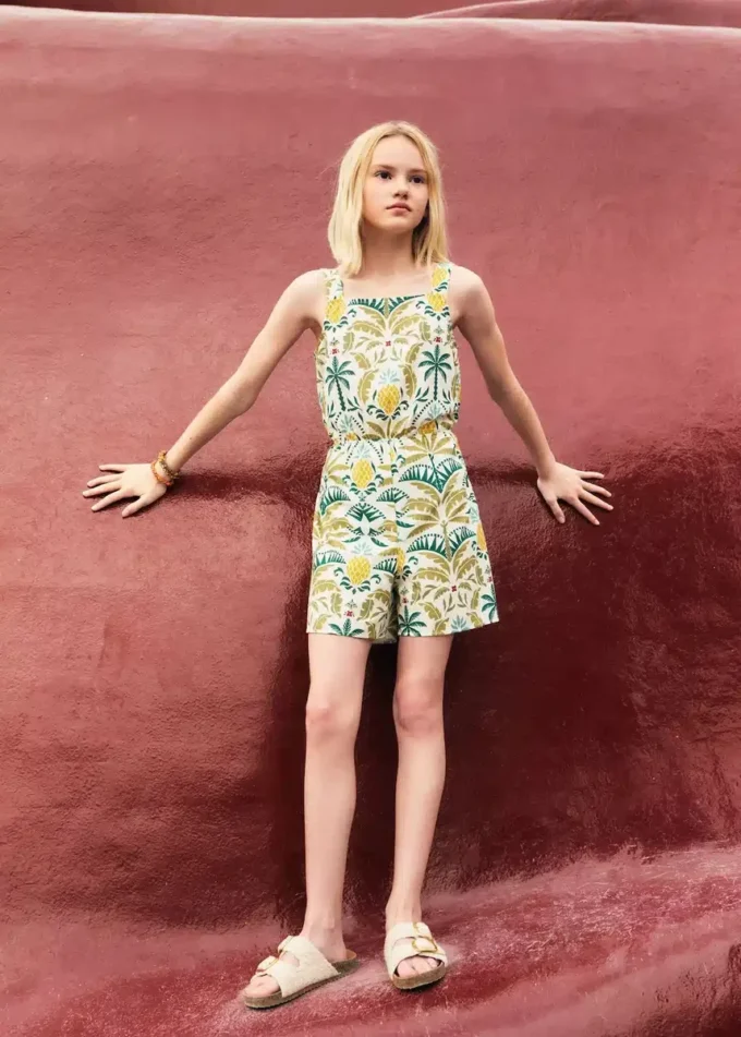 Jumpsuit mit tropischem Print