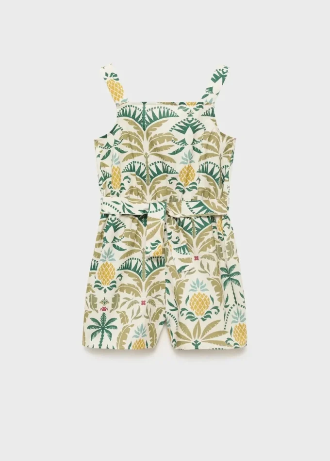 Jumpsuit mit tropischem Print