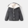 Kapuzenjacke aus Lammfell