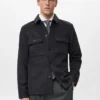 Karierte Jacke aus Wollmischung Karierte Jacke aus Wollmischung