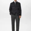 Karierte Jacke aus Wollmischung Karierte Jacke aus Wollmischung