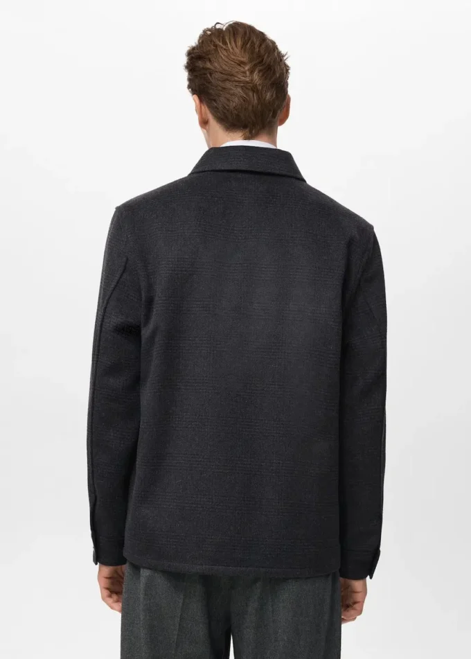 Karierte Jacke aus Wollmischung Karierte Jacke aus Wollmischung