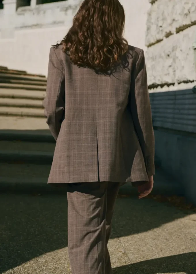 Karierter Anzugblazer
