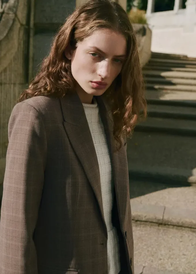 Karierter Anzugblazer