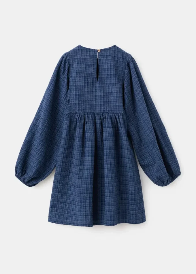 Kariertes Kleid mit Stickerei Kariertes Kleid mit Stickerei
