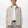 Kariertes Overshirt aus Wollmischung Kariertes Overshirt aus Wollmischung