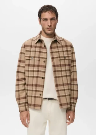 Kariertes Overshirt mit Taschen