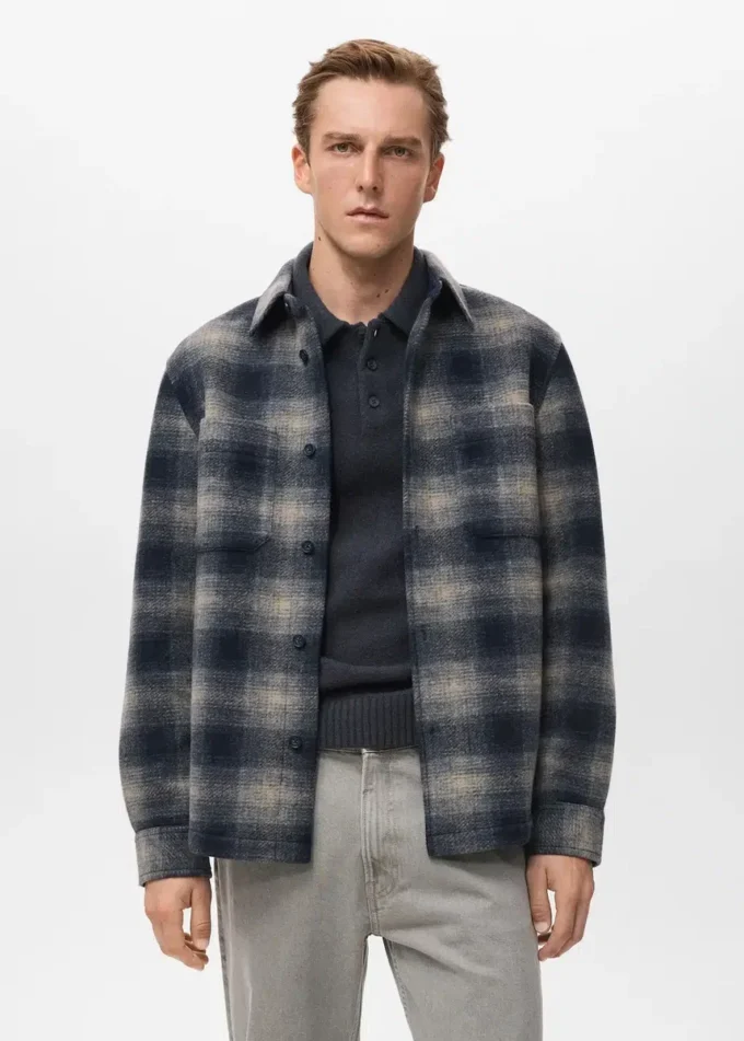 Kariertes Overshirt mit Taschen Kariertes Overshirt mit Taschen