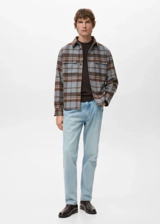 Kariertes Overshirt mit Taschen