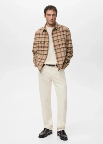 Kariertes Overshirt mit Taschen